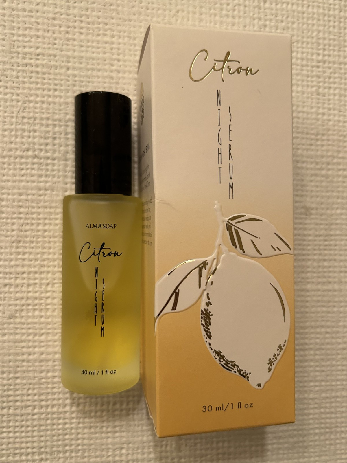 Citron Night Serum; 30ml; all-natural face serum; Produced by Alma’ soap Israel