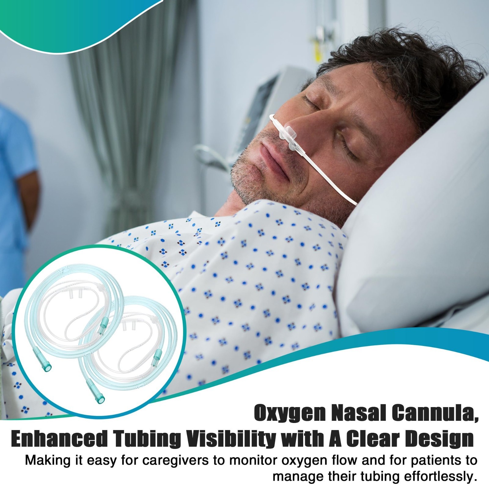 10 Pack 6.5Ft Adult Oxygen Nasal Cannula, Soft Oxygen Tubing for Adult, Cannula