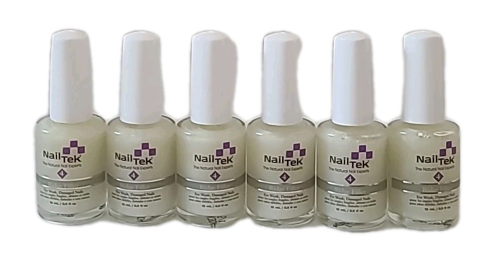 ( LOT OF 6 ) Nail Tek #4 Ridge Filler 0.5 fl oz / 15 mL For WEAK, DAMAGED NAILS