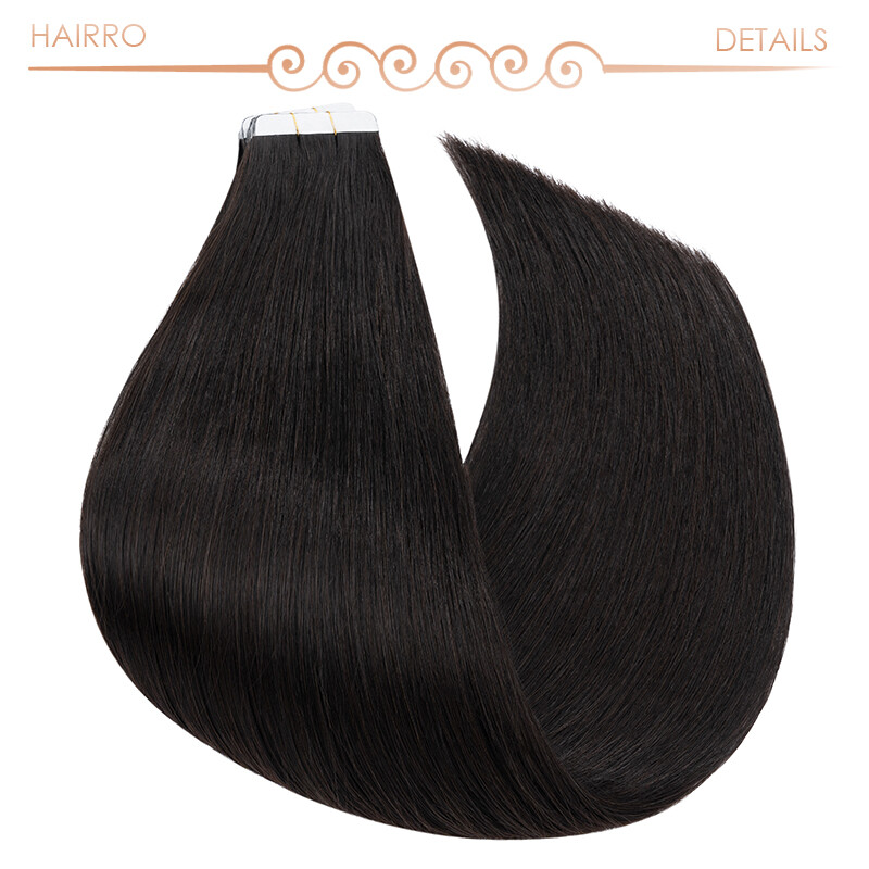 HAIRRO-USA Tape In 100% Human Hair Extensions Invisible Remy Hair Thick End 50GR