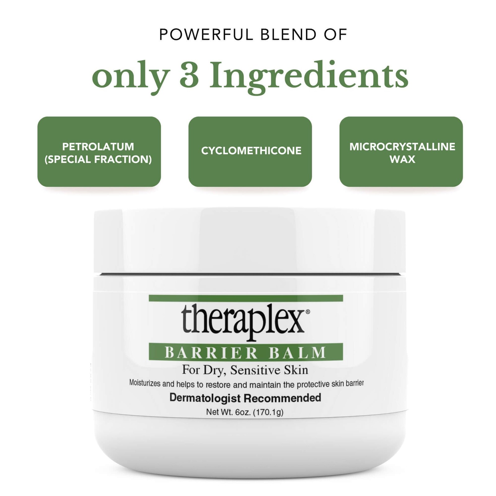 Theraplex Skin Barrier Balm- Barrier Repair Moisturizer Cream Body Balm – 6 Oz