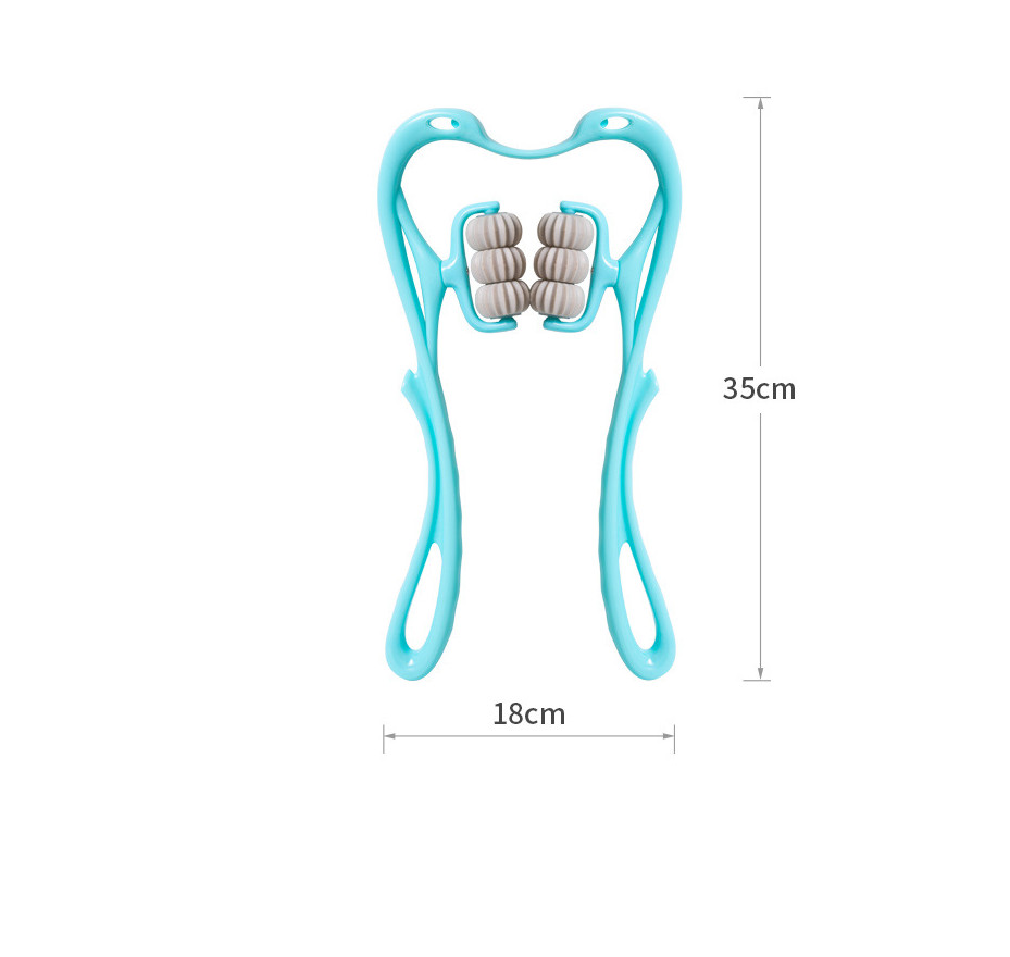 Multifunctional Manual Six-wheel Neck Massager Neck Pain Relieve Roller Massager