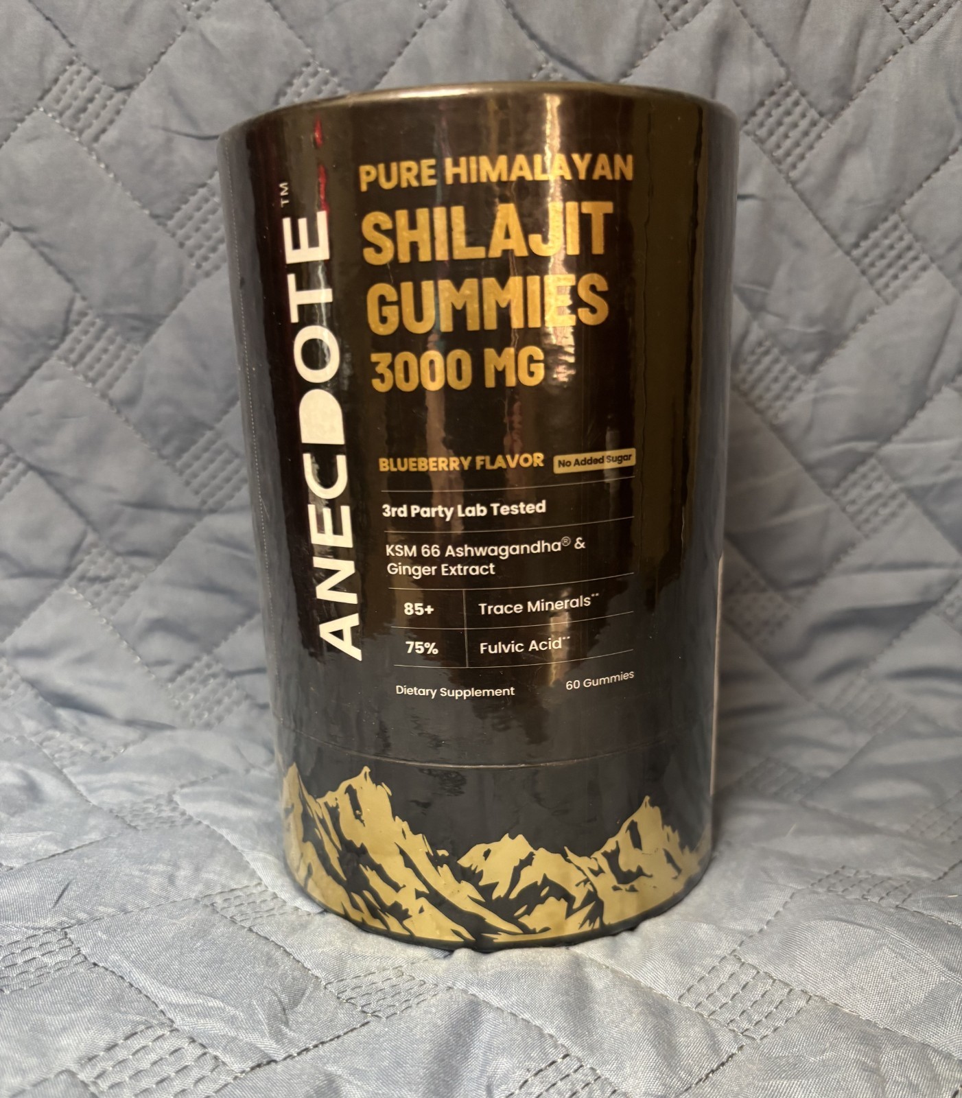 Anecdote Pure Himalayan Shilajit Gummies 3000 mG Blueberry Flavor