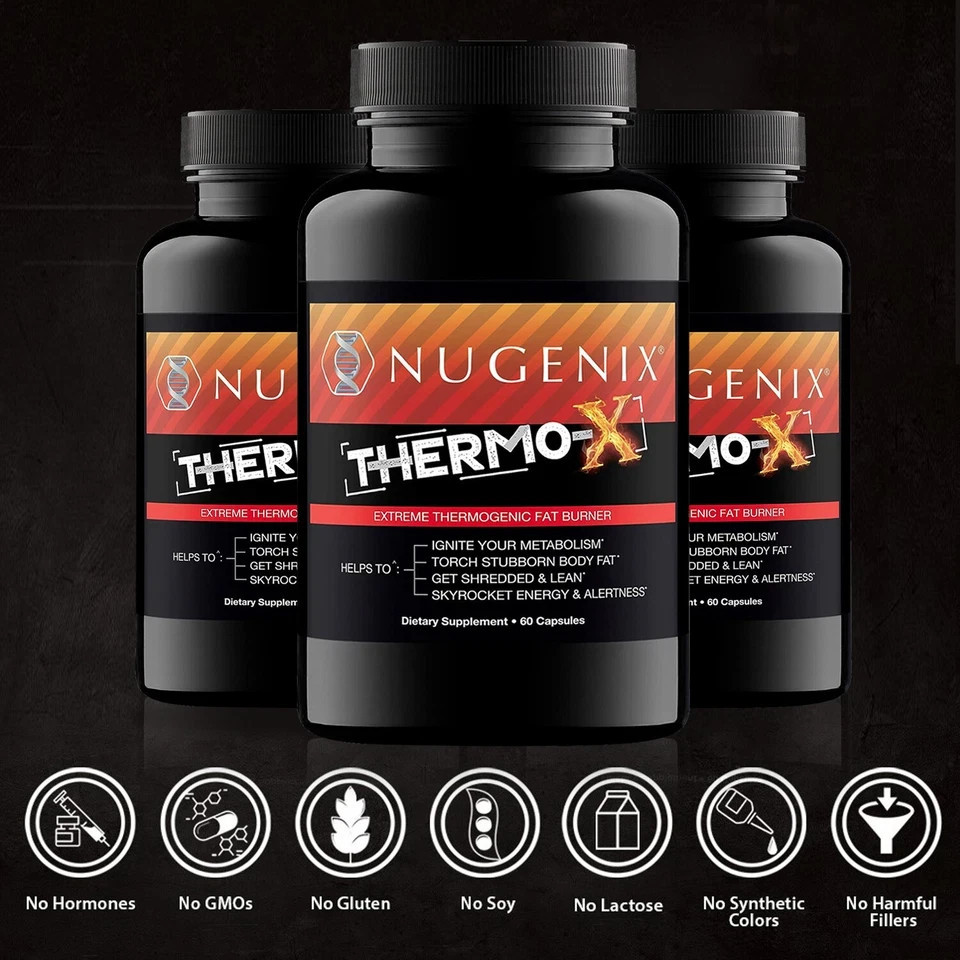 NUGENIX THERMO-X Metabolic Accelerator Men’s Fat Burner Support FS, Pack of 1.