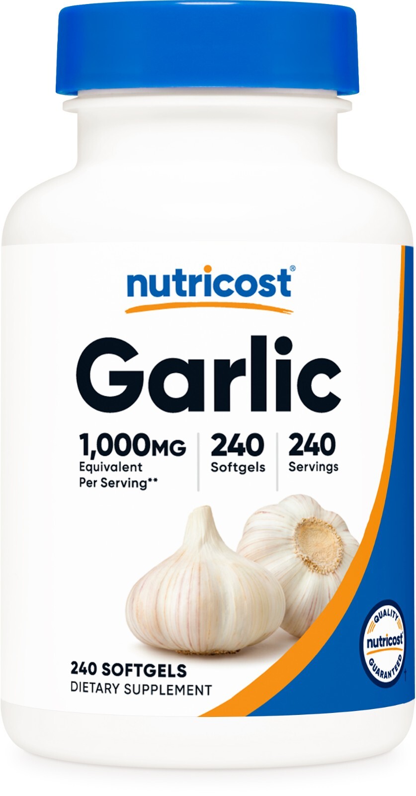 Nutricost Garlic 1000mg, 240 Softgels – Premium, High Potency, Gluten Free