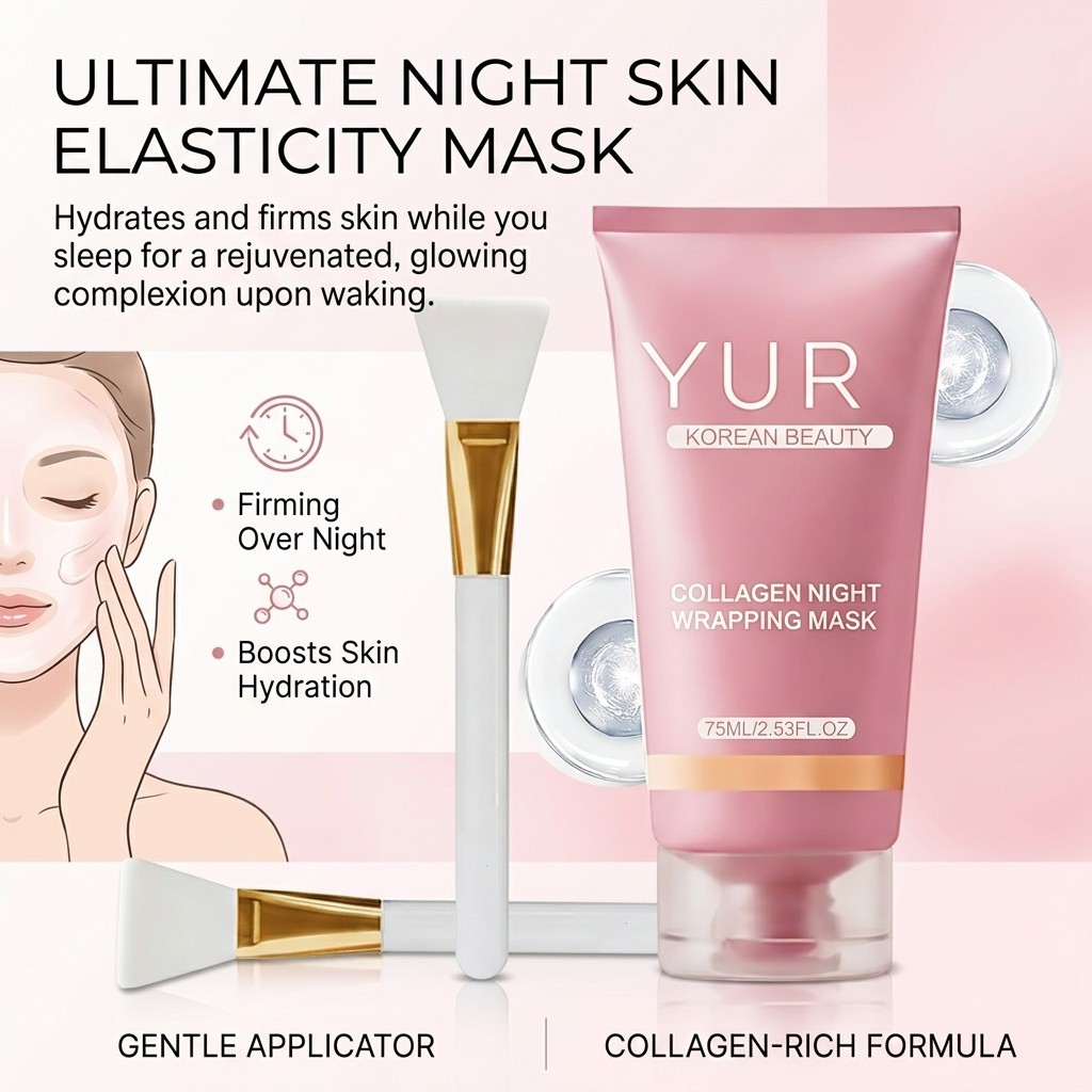 Yuri Korean Beauty Collagen Night Wrapping Mask Skincare Facial Hydrating 75ml