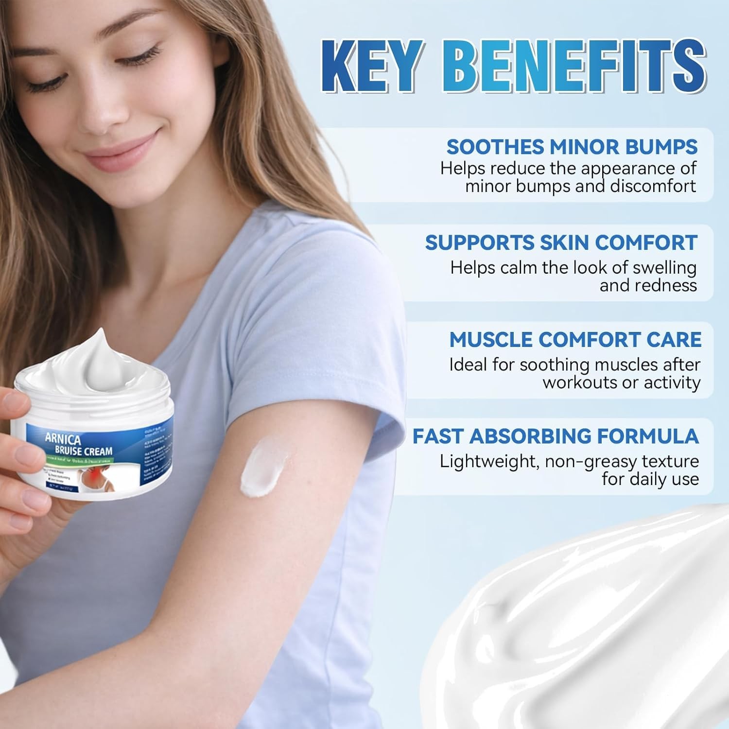 Arnica Bruise Repair Cream with Vitamin K C E Skin Renewal for Seniors Thin Skin