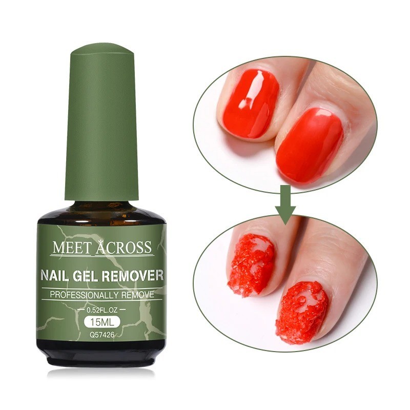 MEET ACROSS 15ml Magic Gel Nail Polish Remover UV Soak Off Cleaner