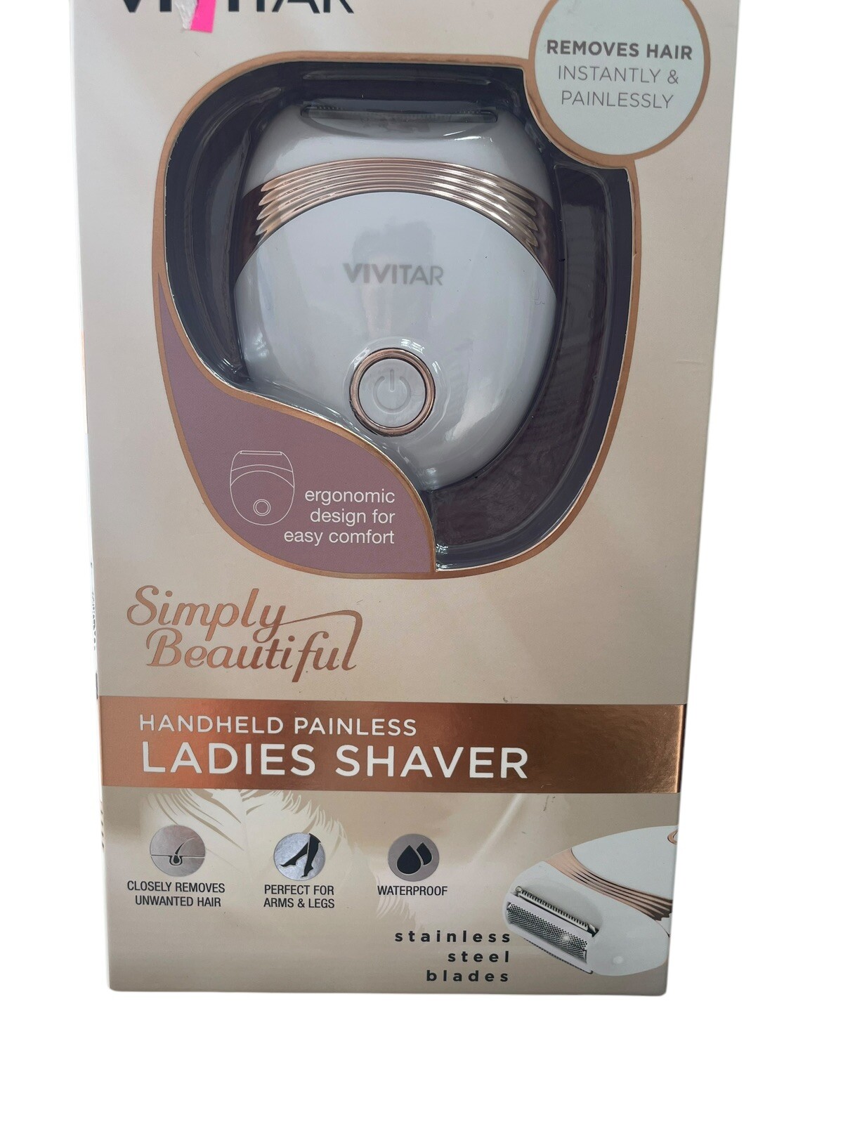 VIVITAR SIMPLY BEAUTIFUL HANDHELD PAINLESS LADIES SHAVER BOXED