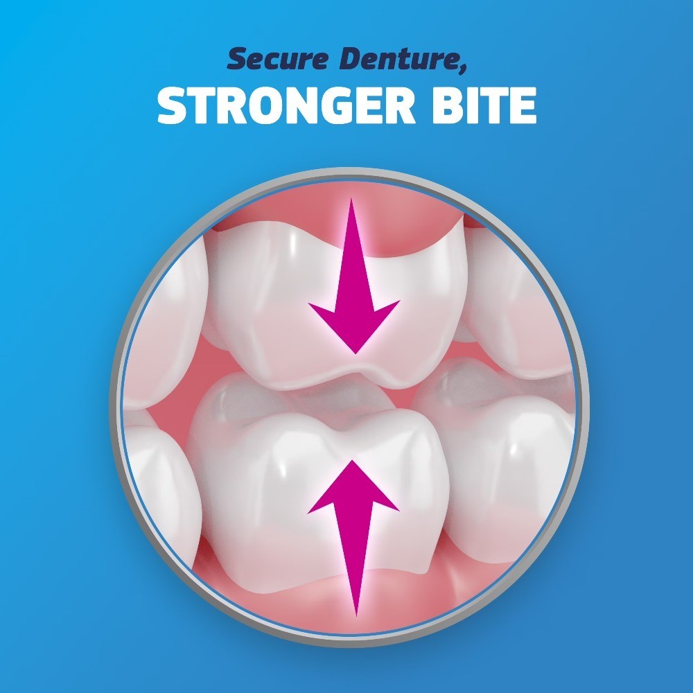 Denture Adhesive Cream All Day Hold Strong Secure Fixative for Full Partial