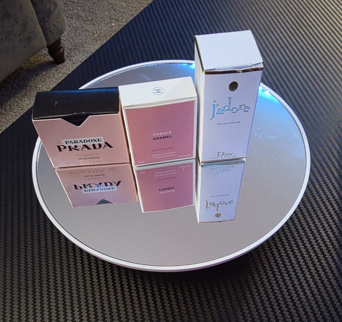 Paradoxe 7ml EDP Spray + Chance Eau Tendre 7.5ml EDT + J’adore 5ml