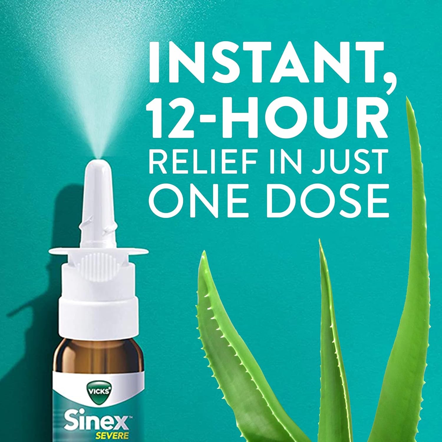 Vicks Sinex Severe Nasal Spray with Moisturizing Ultra Fine Mist, Decongestant f