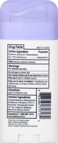 Sure Deodorant Invisible Solid, Unscented – 2.6 oz