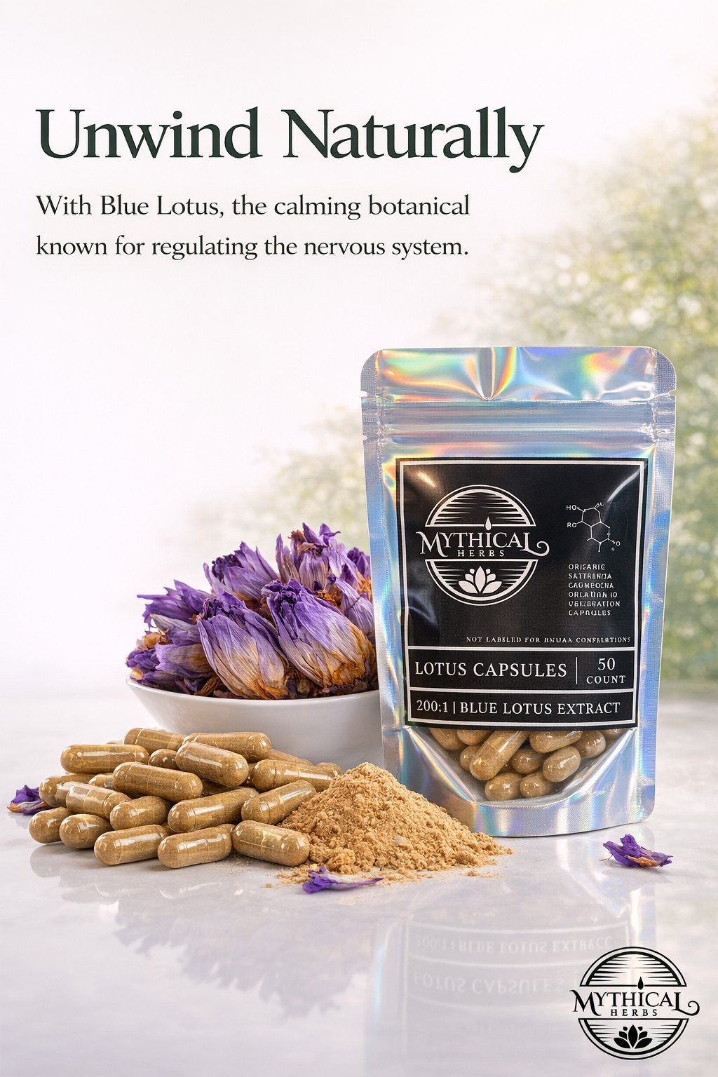 Egyptian Blue Lotus flower 200:1 Extract – Calming, serenity, anxiety relief
