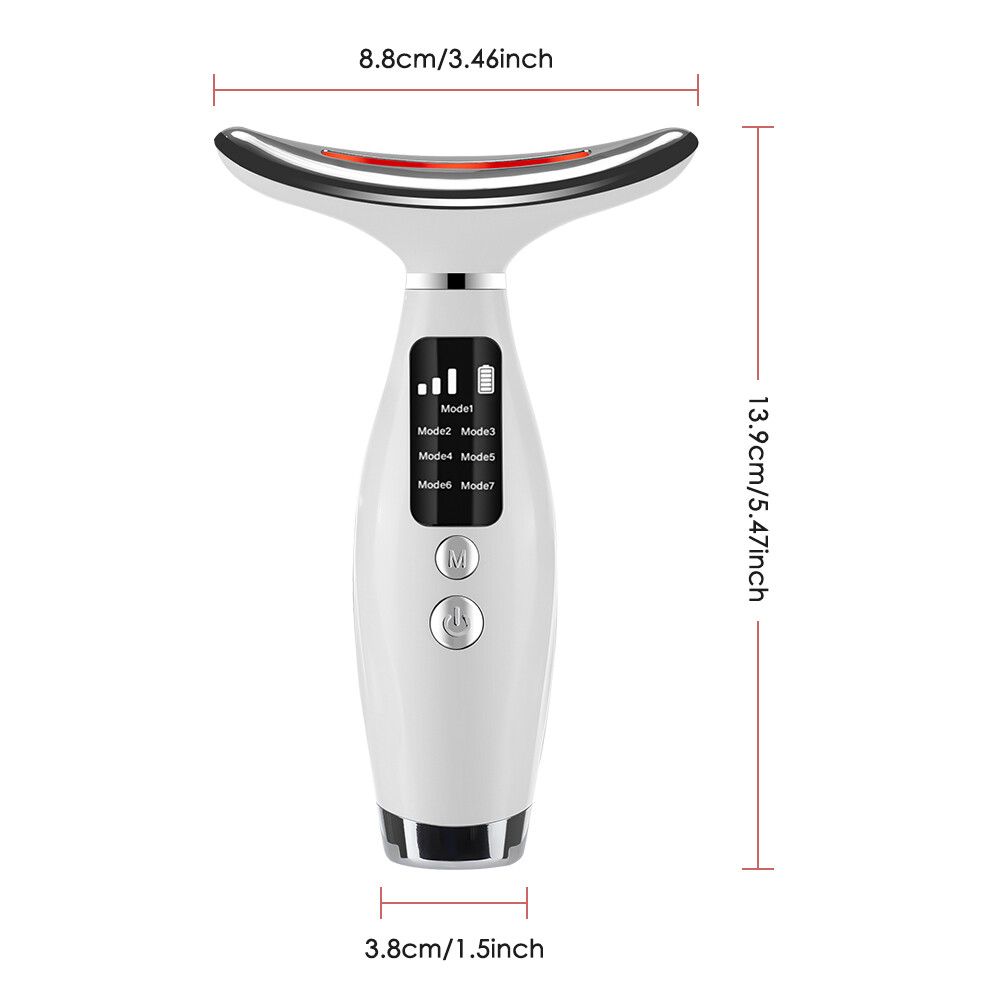 Neck Face Lifting Massager Skin Tighten Device LED Anti Wrinkle Double Chin US