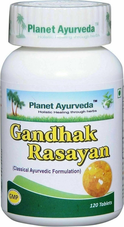 Planet Ayurveda Gandhak Rasayan 120 Tablets 500mg – Free Shipping Worldwide