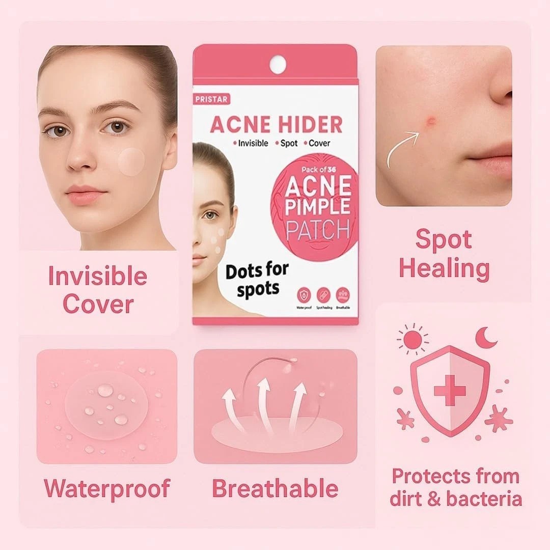 Pristar 36 Pimple Patches 2% Salicylic Acid Hydrocolloid Acne Patch Clear Skin