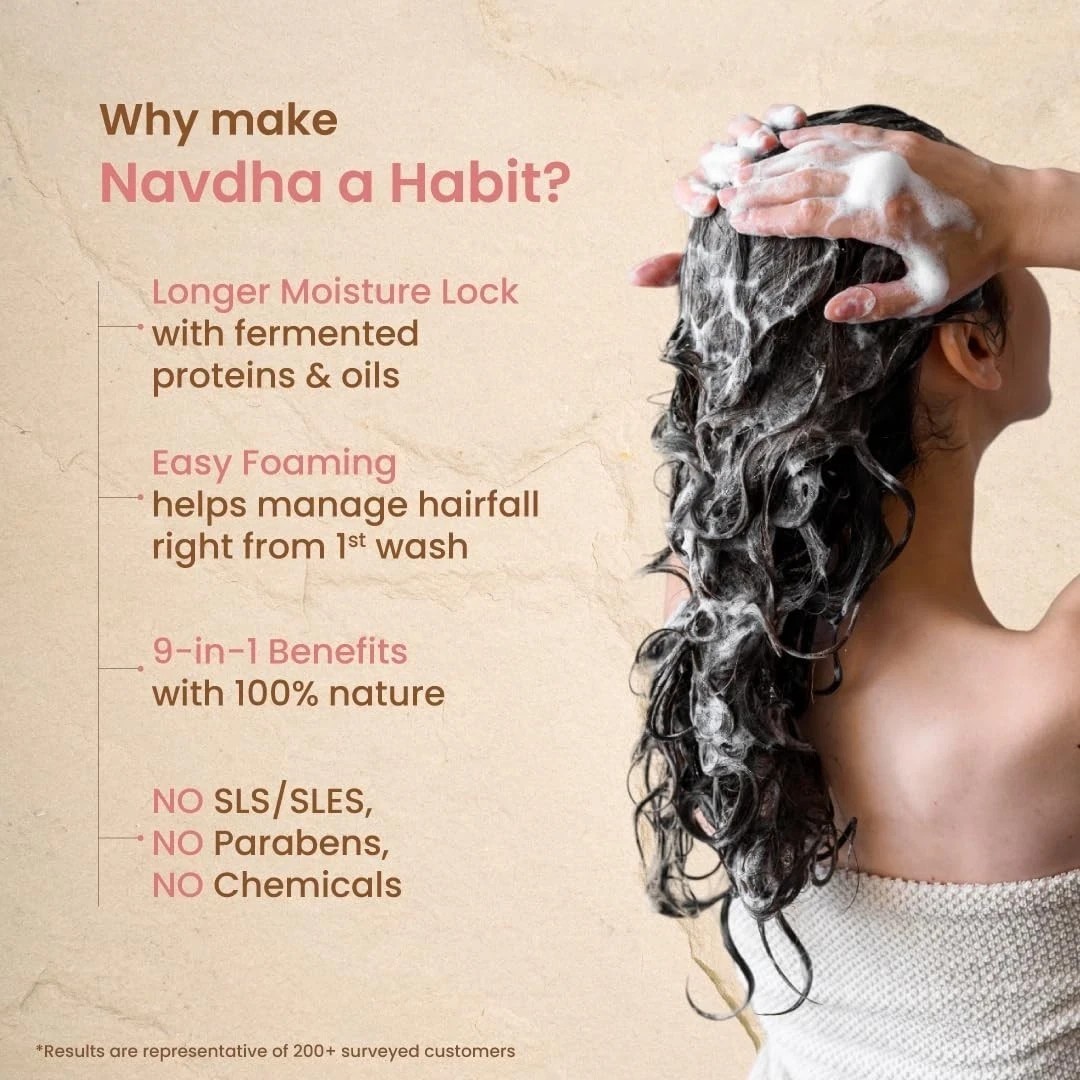 Nat Habit Hibiscus Navdha Shampoo for Hair Growth 250 Ml