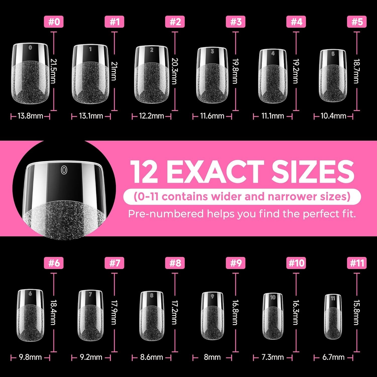 216 High-Quality Short Square Gel Nails – Easy Press-On for Home Manicures