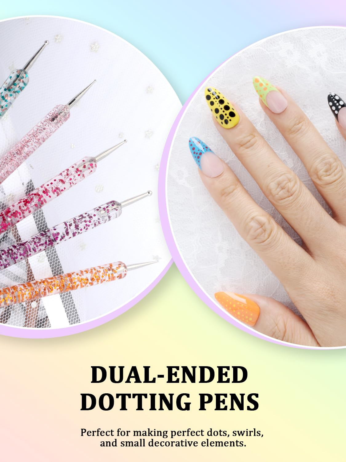 33PCS Nail Art Brushes Set, Nail Art Tools, Nail Design Tools with Gel Nail Brus