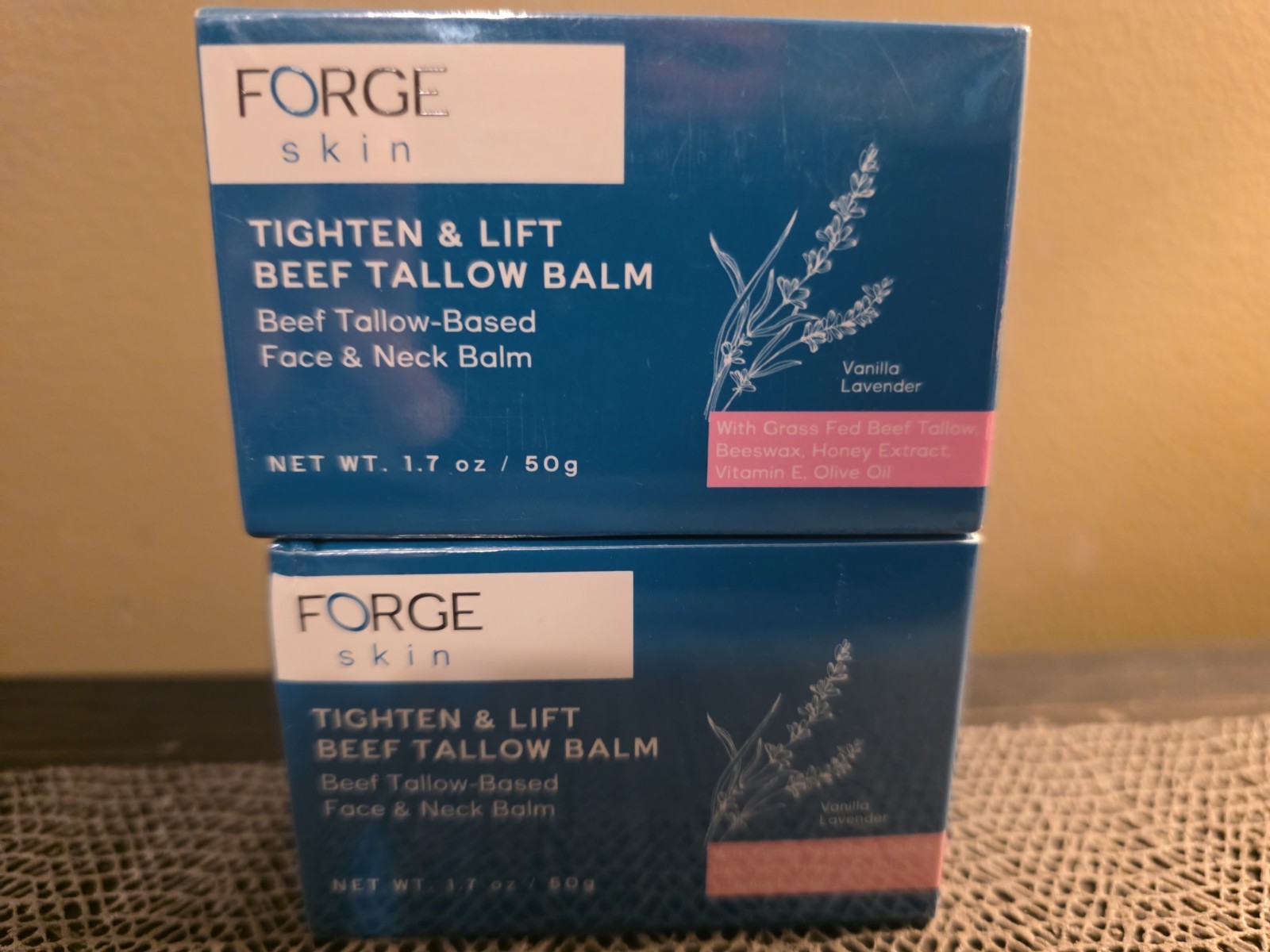 Forge Skin Tighten & Lift Beef Tallow Balm, Face & Neck Balm, 2 Pack, New Sealed