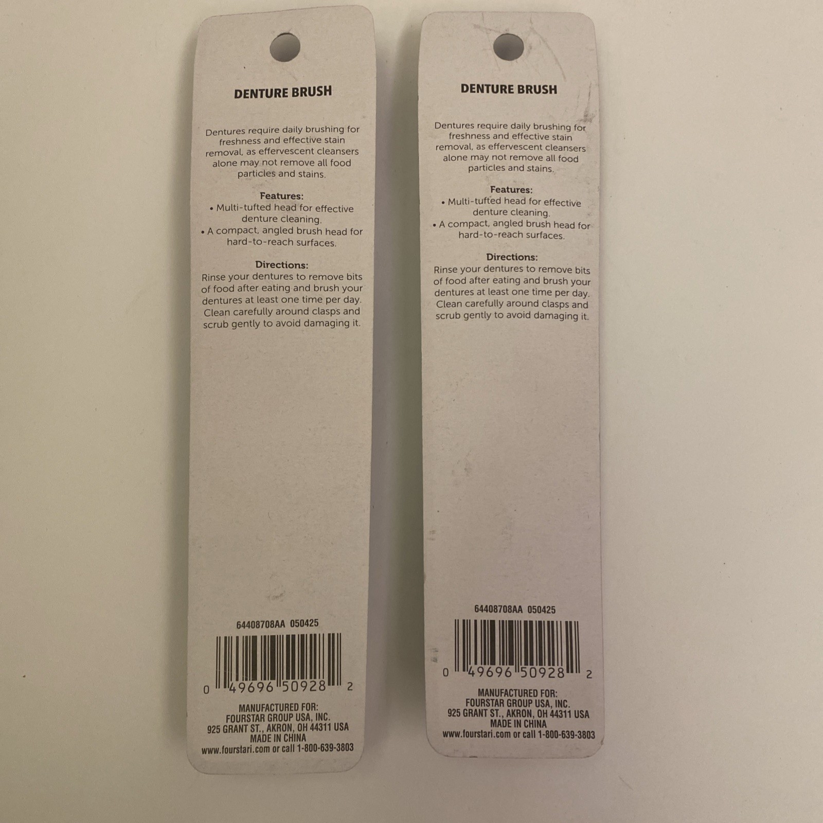 2 Pack Luminary Dentures Brush Easy Cleaning.dentures Retainers & Mouth Guards 1