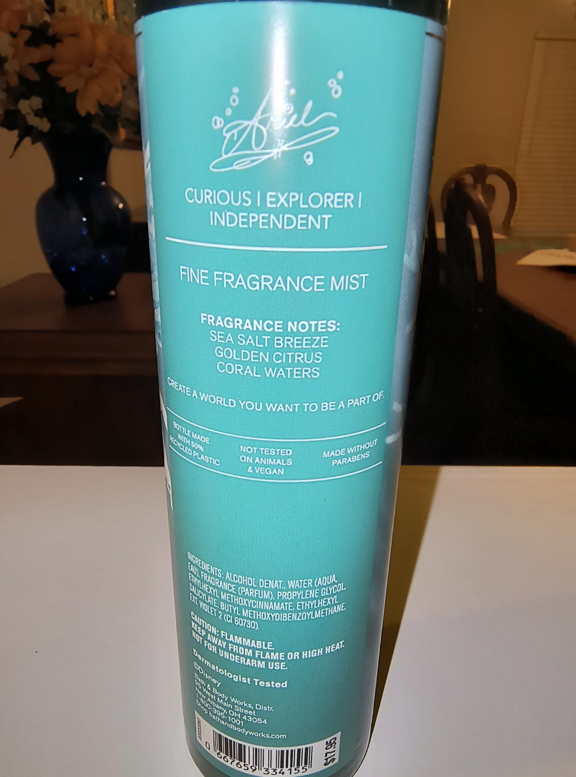 NEW Bath & Body Works Disney Princess Ariel Fine Fragrance Mist 8 Fl Oz.