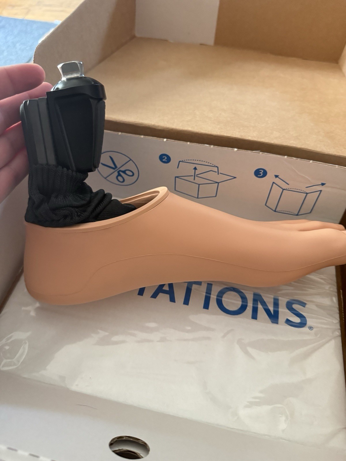 Össur Pro-Flex ST Foot Orthosis Prosthesis 27L Left Beige/Black PST0627L CAT 6
