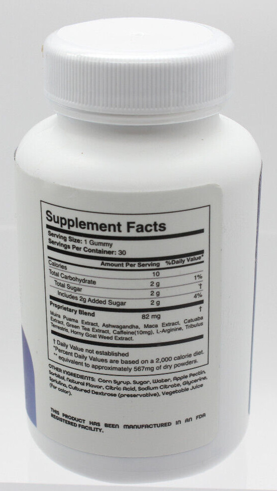 2 Pk MicroBio Max Strength Male Enhancement Gummies for Libido Vitality; 30 Days