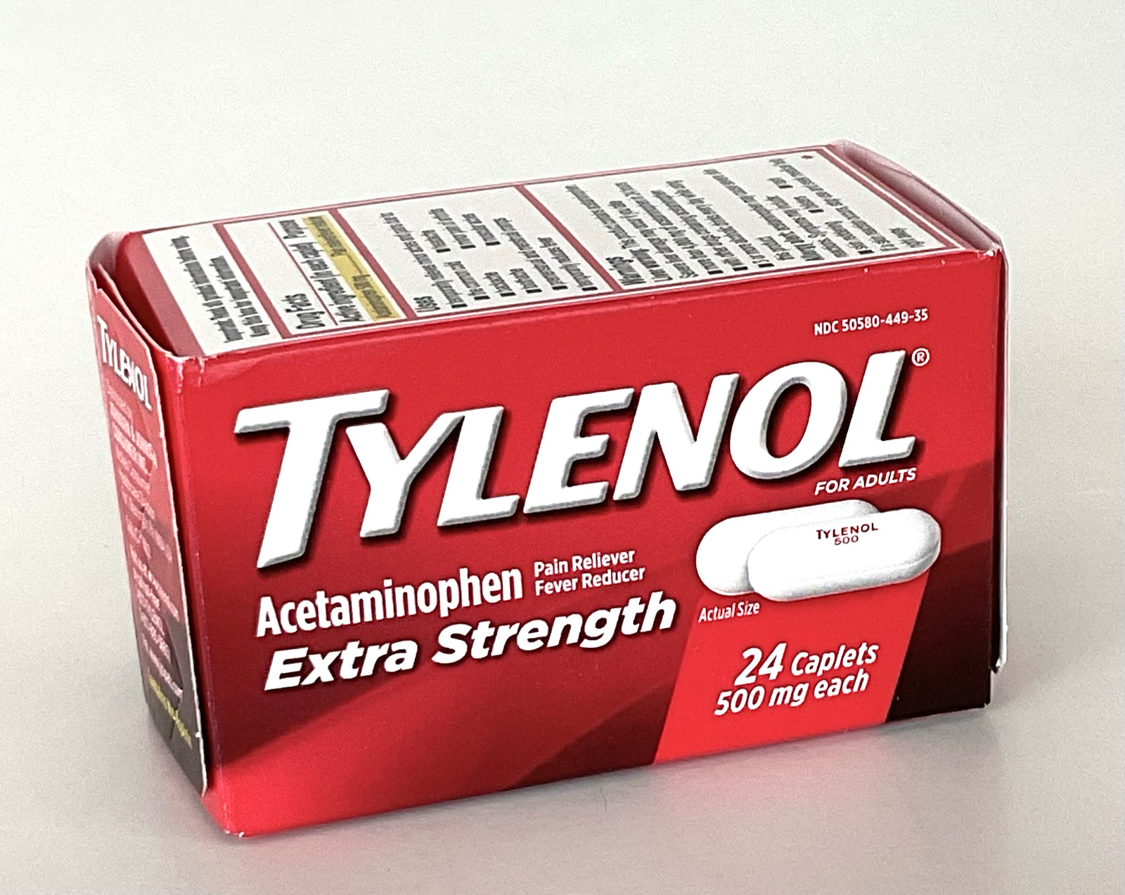 TYLENOL Extra Strength Acetaminophen 500 mg Caplets 24 ct EXP 12/2029
