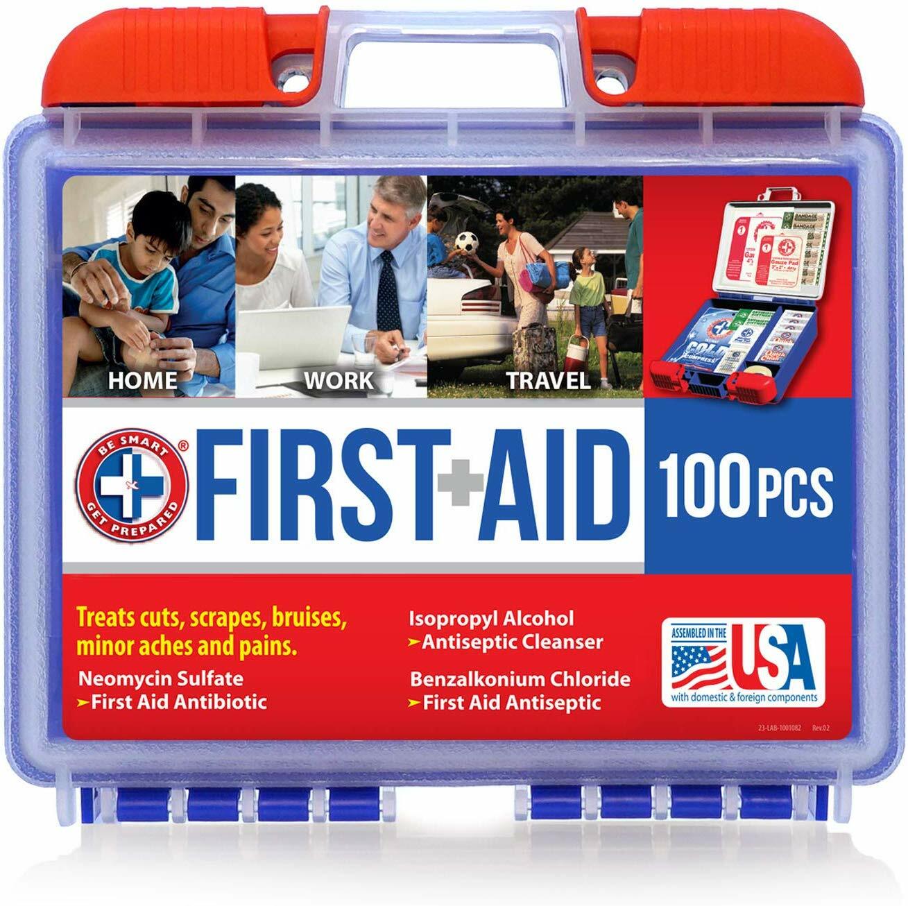 First Aid 100 Pieces All Purpose First Aid Kit, Portable, Easy For Use, Top Deal