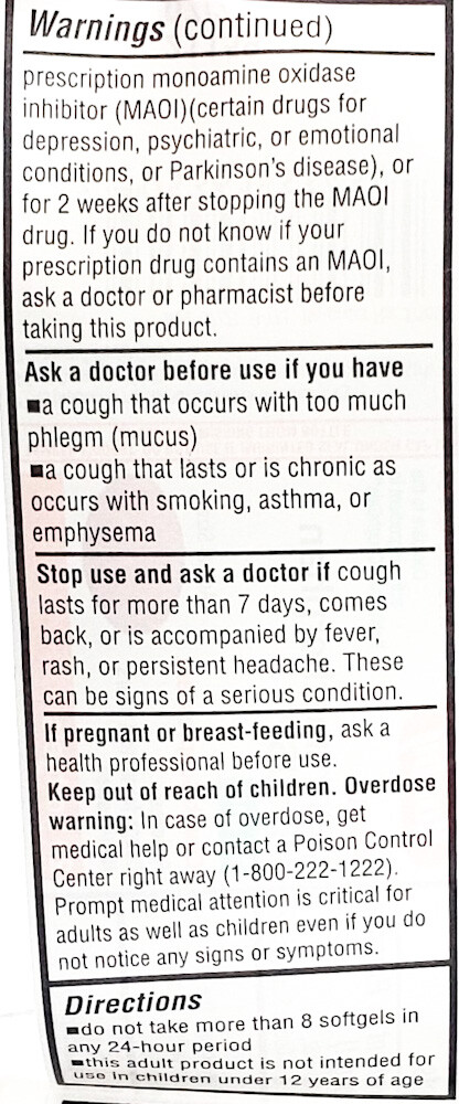 Robafen Cough Suppressant – 15 mg – 20 Softgels (2 Pack) – Exp Date 03-2025