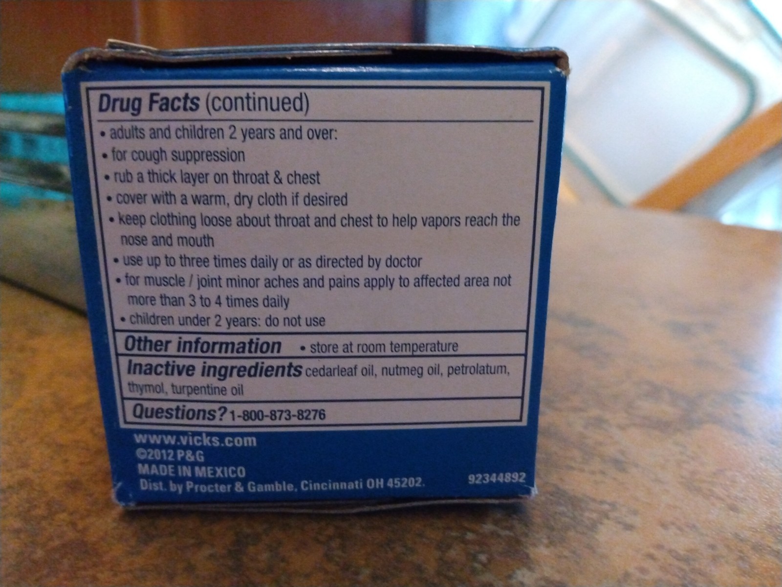 Vicks VapoRub® Cough Suppressant Topical Analgesic Ointment 1.76 oz (50 g)