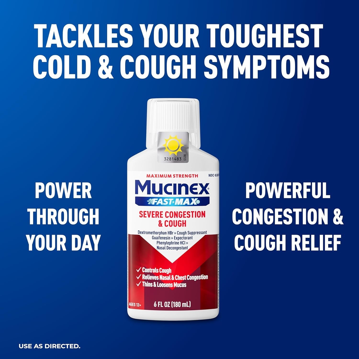 Fast-Max Severe Congestion & Cough Medicine, Maximum Strength Symptom Relief,…