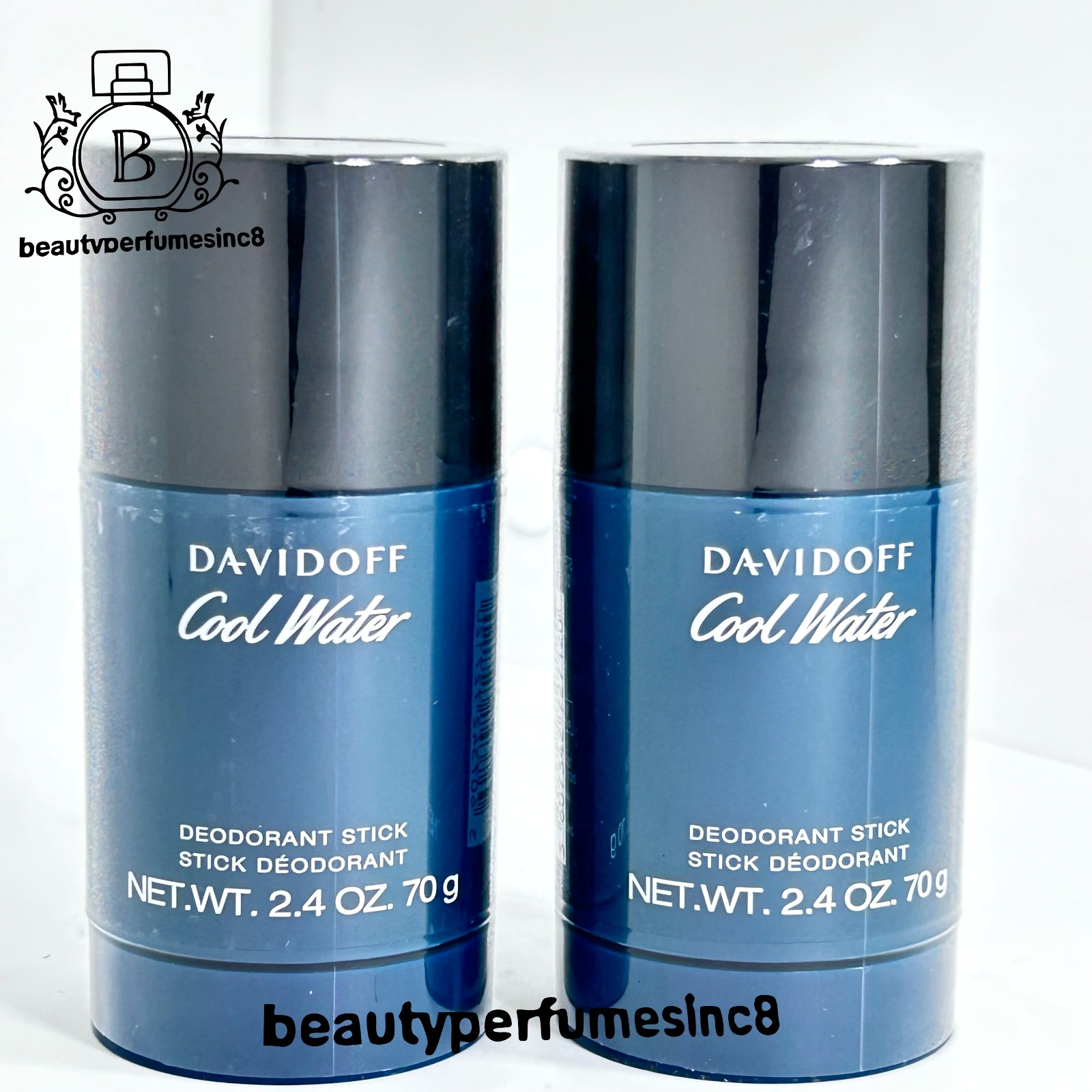 Lot of 2 – Cool Water by Davidoff 2.4 oz Alcohol Free Deodorant Stick for Men