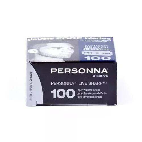 100 Personna X-series Stainless Steel Double Edge Barber Razor Blades Israel