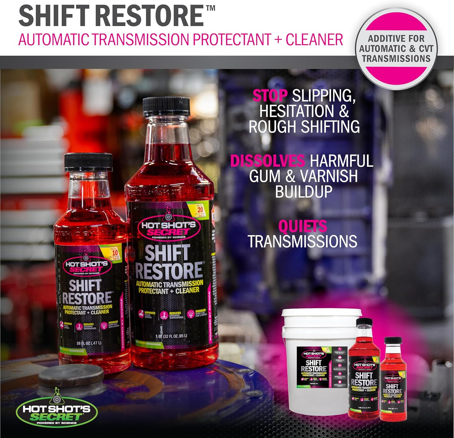 Hot Shot’S Secret Shift Restore 32 Fl Oz – Treats 20 Quarts – Automatic Transmis