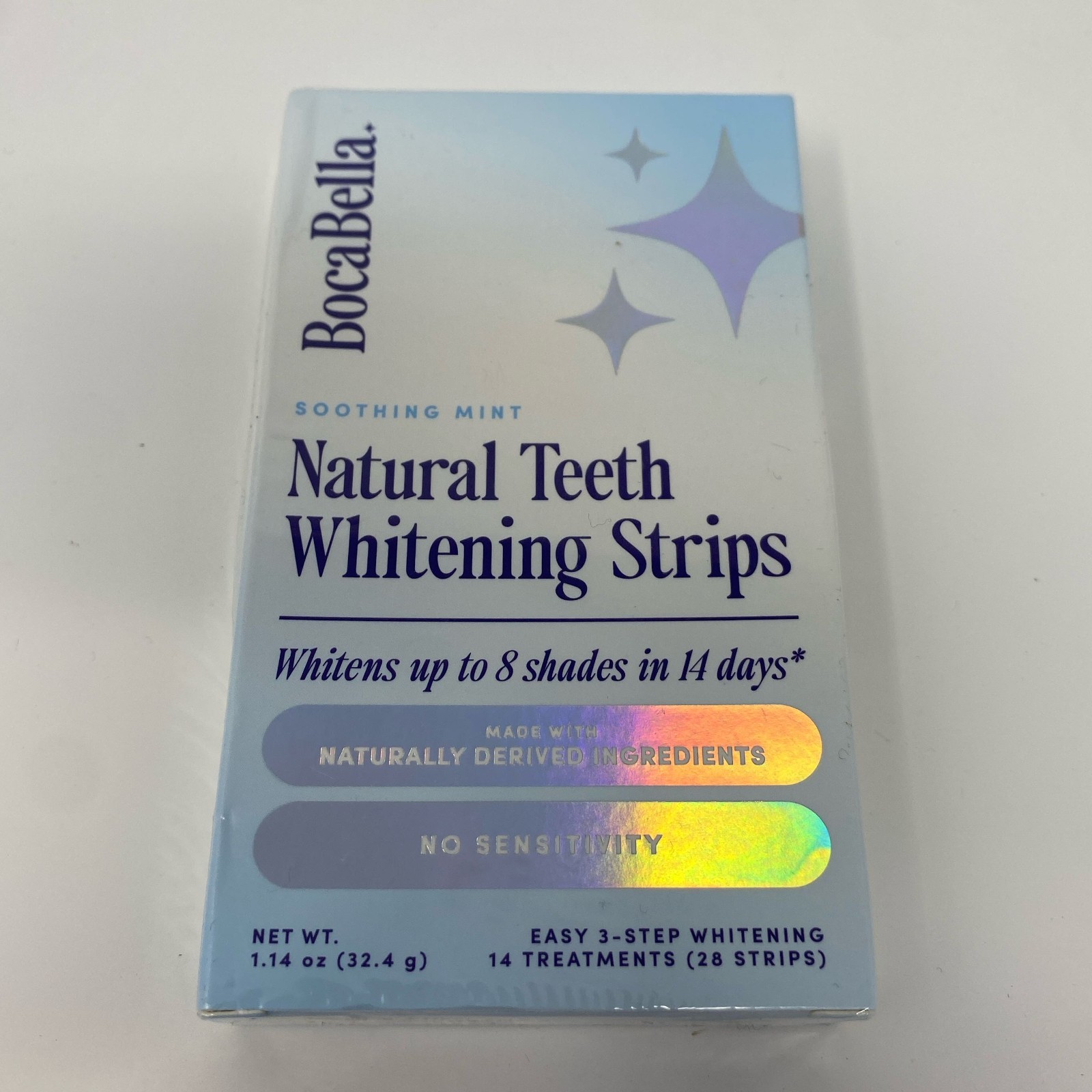 BocaBella Mint Natural Teeth Whitening Strips 14 Tx (28) 1.14oz