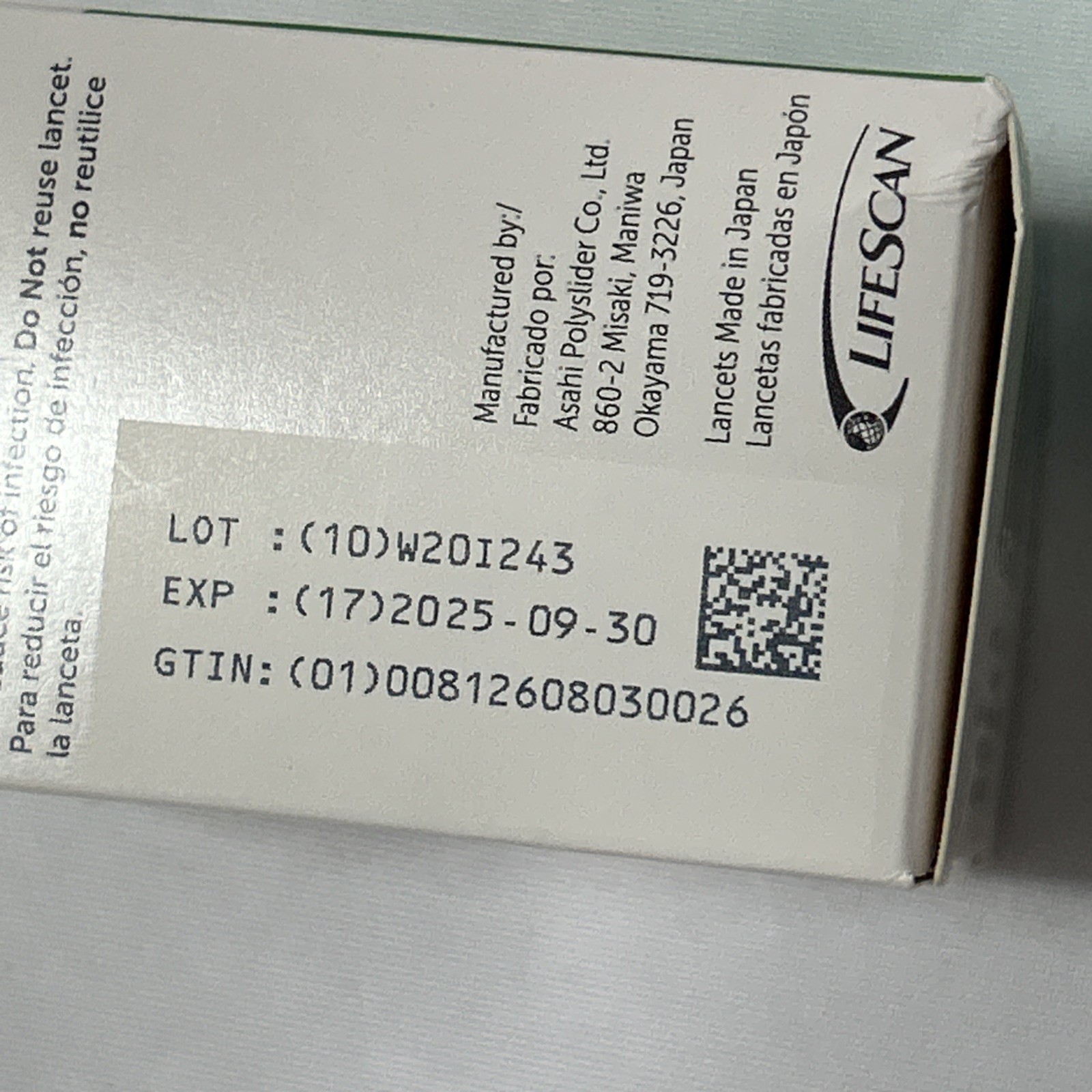500 ONETOUCH DELICA PLUS 30 GAUGE LANCETS (5×100) EXP. 09/2025-12/2029 HSA/FSA