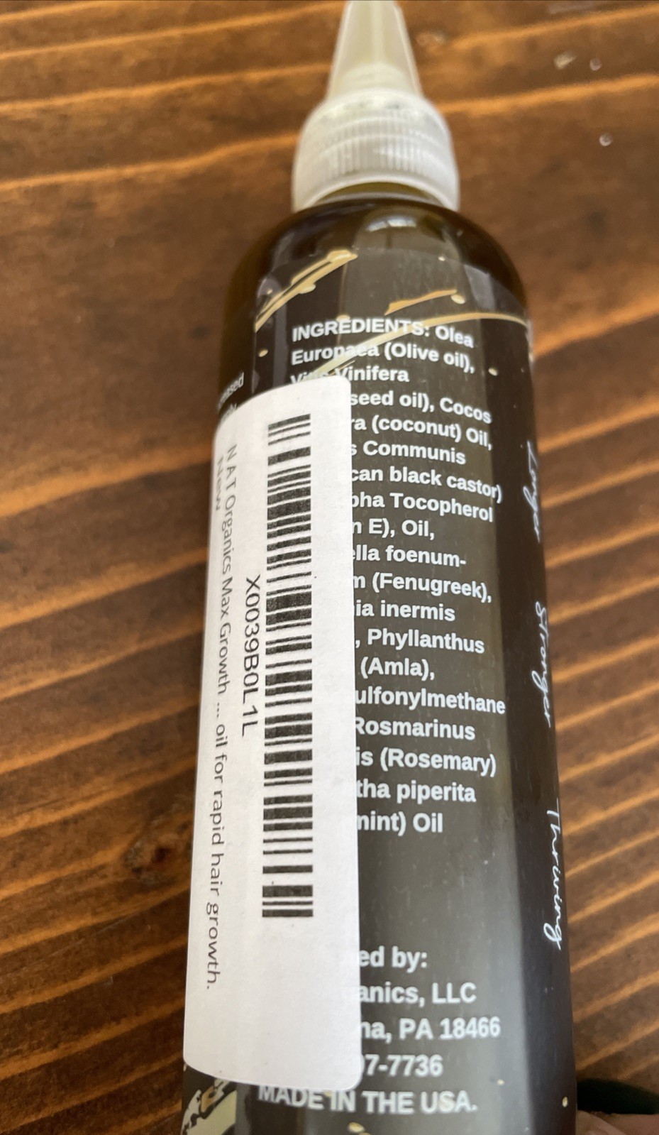 N A T Organics Max Growth Hair Elixir Concentrated Ayurvedic Oil Fenugreek Henna