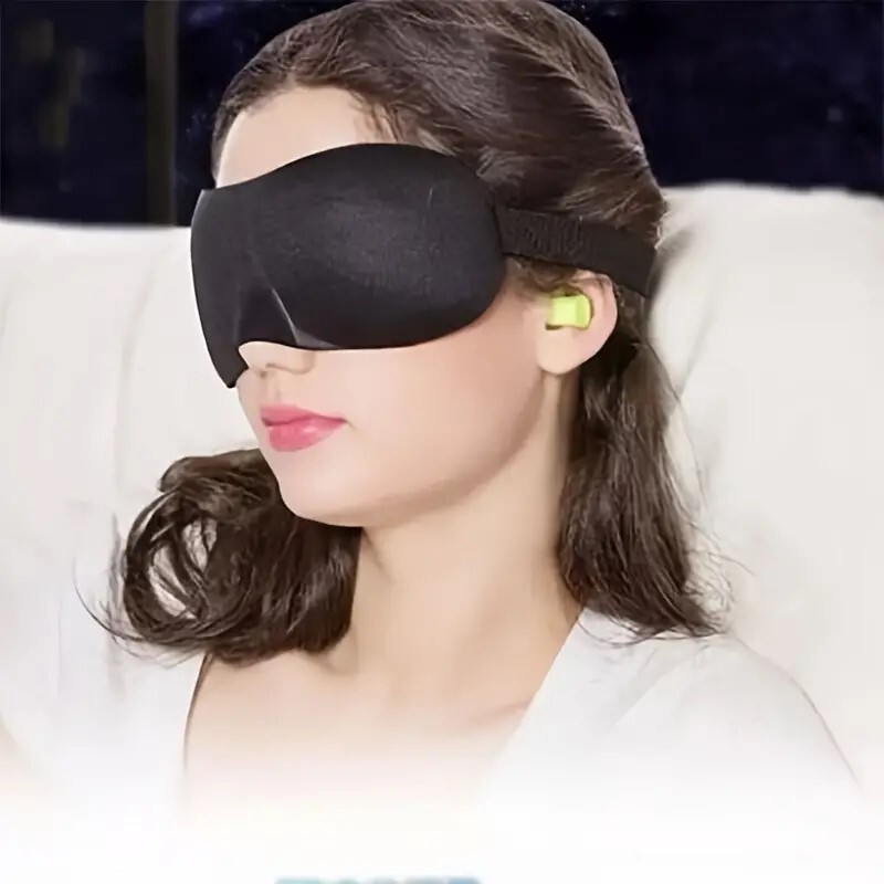 3 Pack Travel 3D Eye Mask Sleep Soft Padded Shade Cover Rest Relax Blindfold