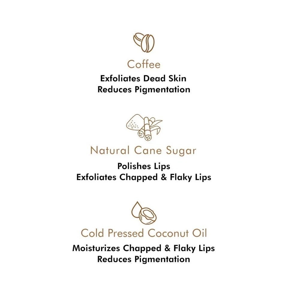mCaffeine Coffee Lip Scrub Balm – 85% Reduction in Dark Lips & Pigmentation- 12g