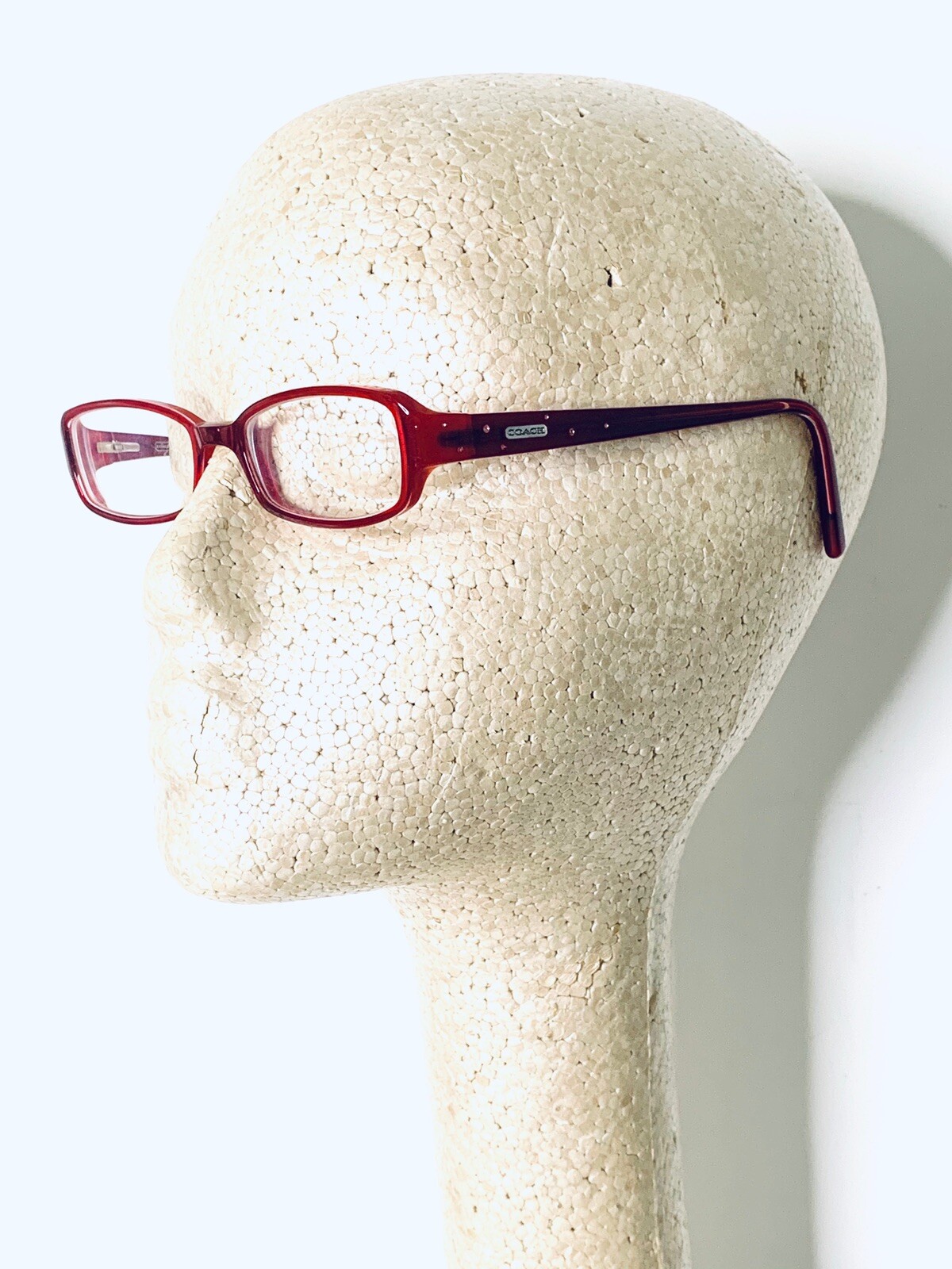 Coach Red Clear Rectangular Glasses W Flex Temple Blondelle 2033 47 16 130