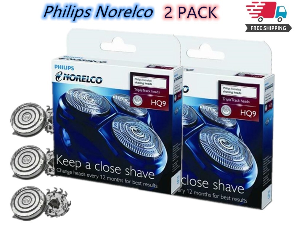 2PACK Norelco Philips HQ9 Triple Track Replacement Heads