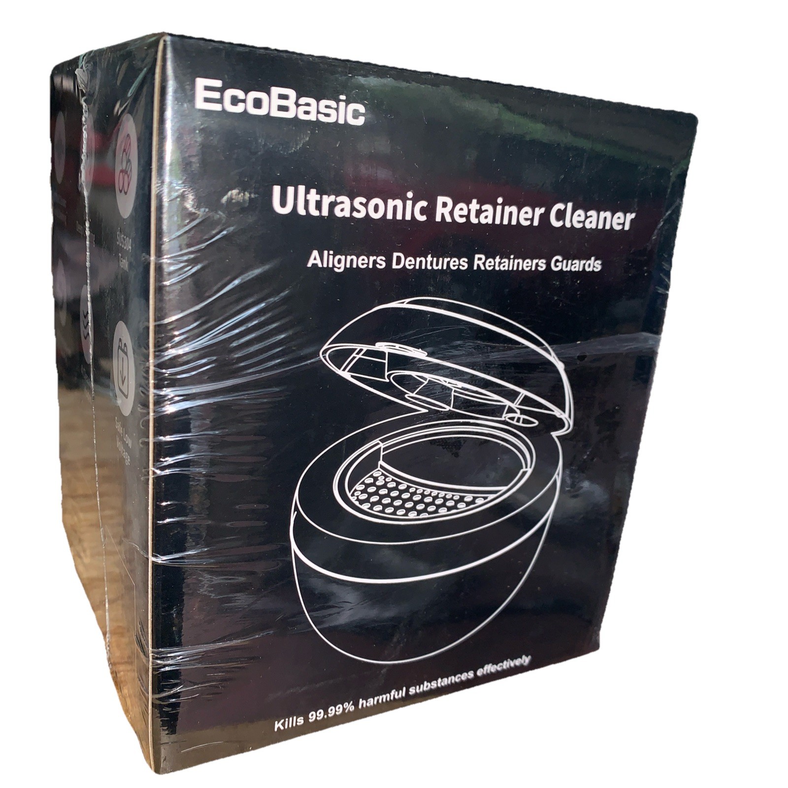ECOBASIC ULTRASONIC RETAINER CLEANER MACHINE DENTURES MOUTH GUARDS