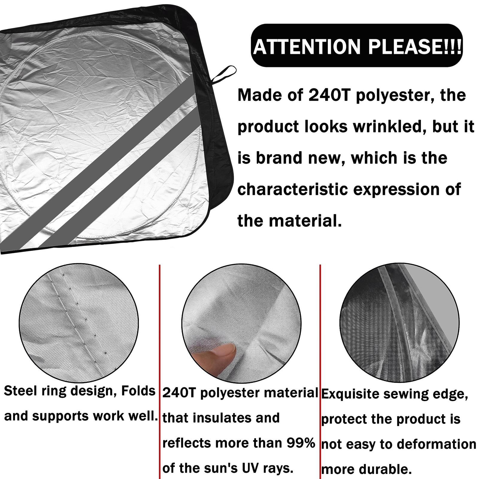 Yosrter Front Windshield Sun Shade Fit For Dodge Charger Challenger Durango