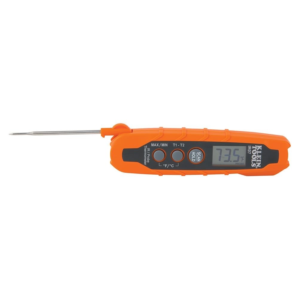 Handheld Dual IR and Probe Thermometer – Perfect for DIY and Inspections