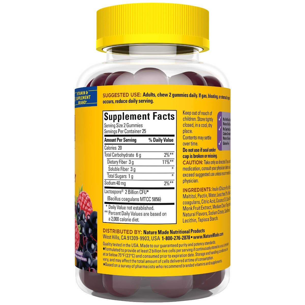 Nature Made Probiotic/Prebiotic Gummies – 50ct: 2 Billion CFUs