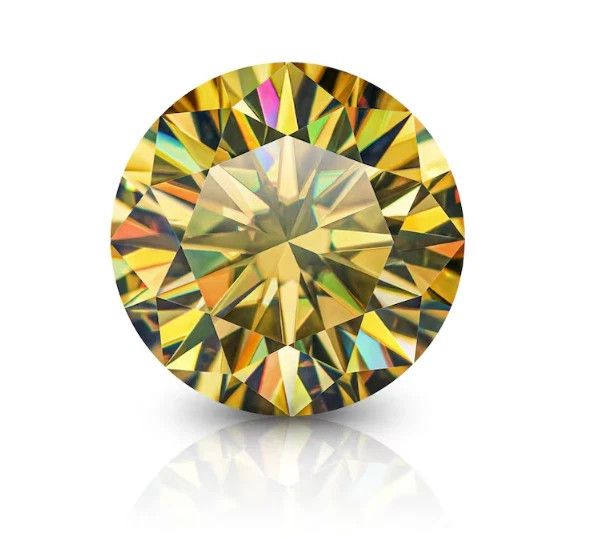 3 Ct Round Cut Natural Yellow Color Loose Lab Grown CVD Diamond VVS1 Certified