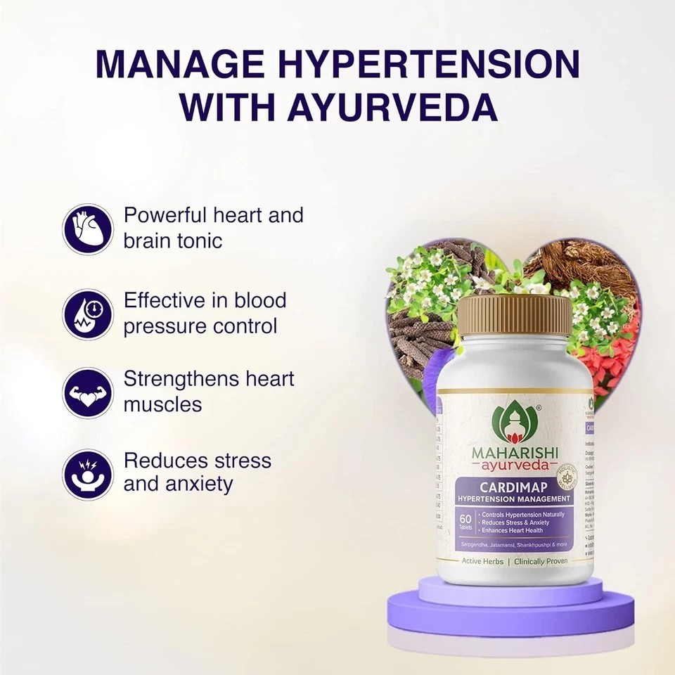 2 x Maharishi Ayurveda Cardimap Tablets Hypertension Management BP Control